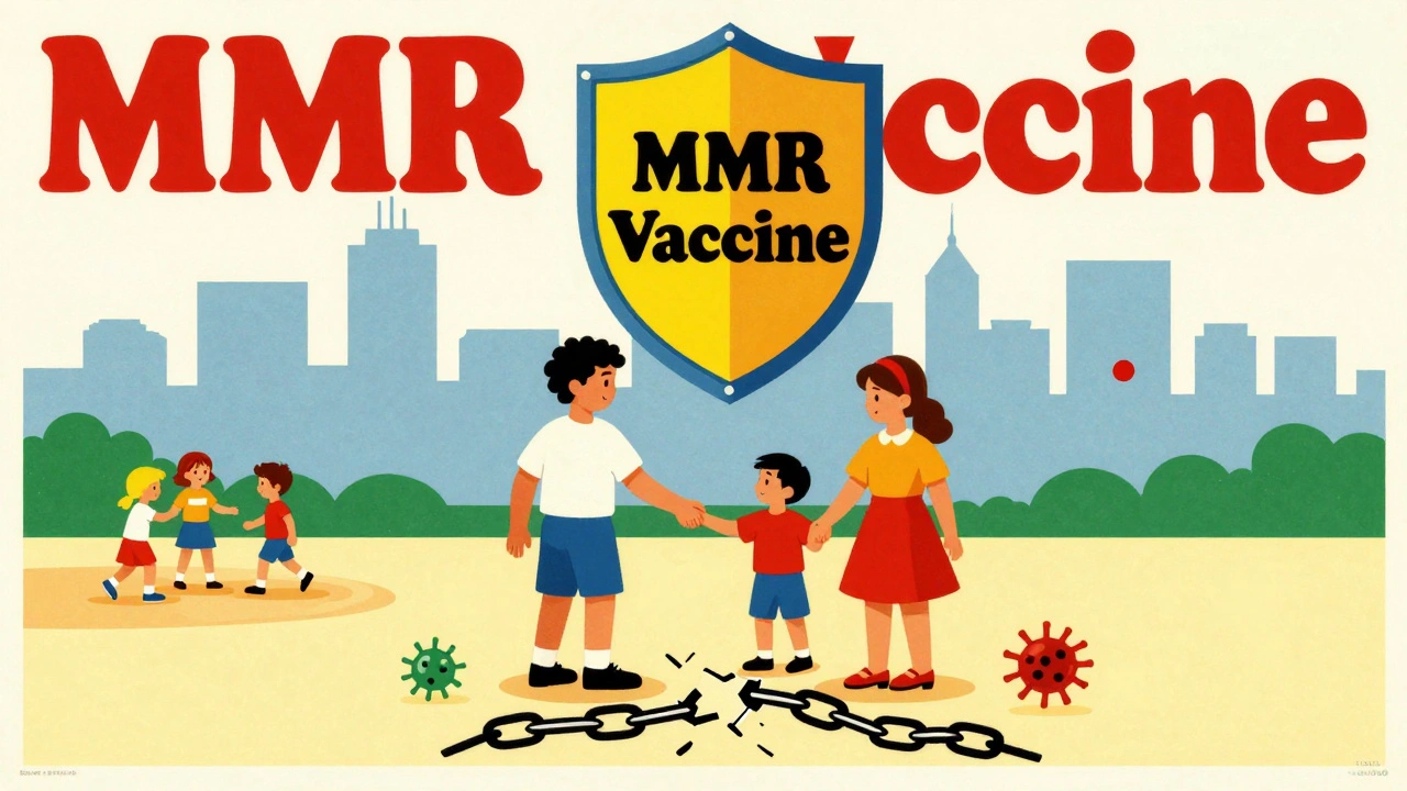 Rodina pod štítem očkování, rozbité řetězy infekce padají kolem nich.