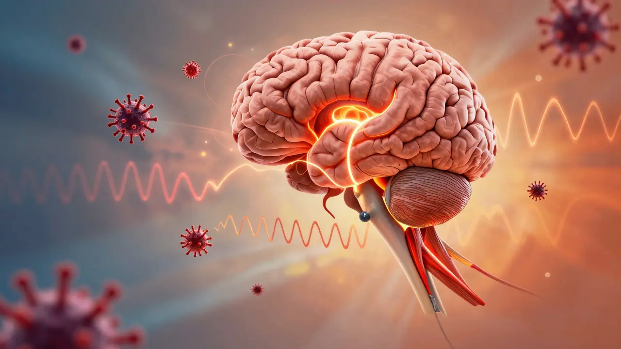 Vnitřní mechanismus těla: hypothalamus aktivuje třesení svalů při boji s infekcí.