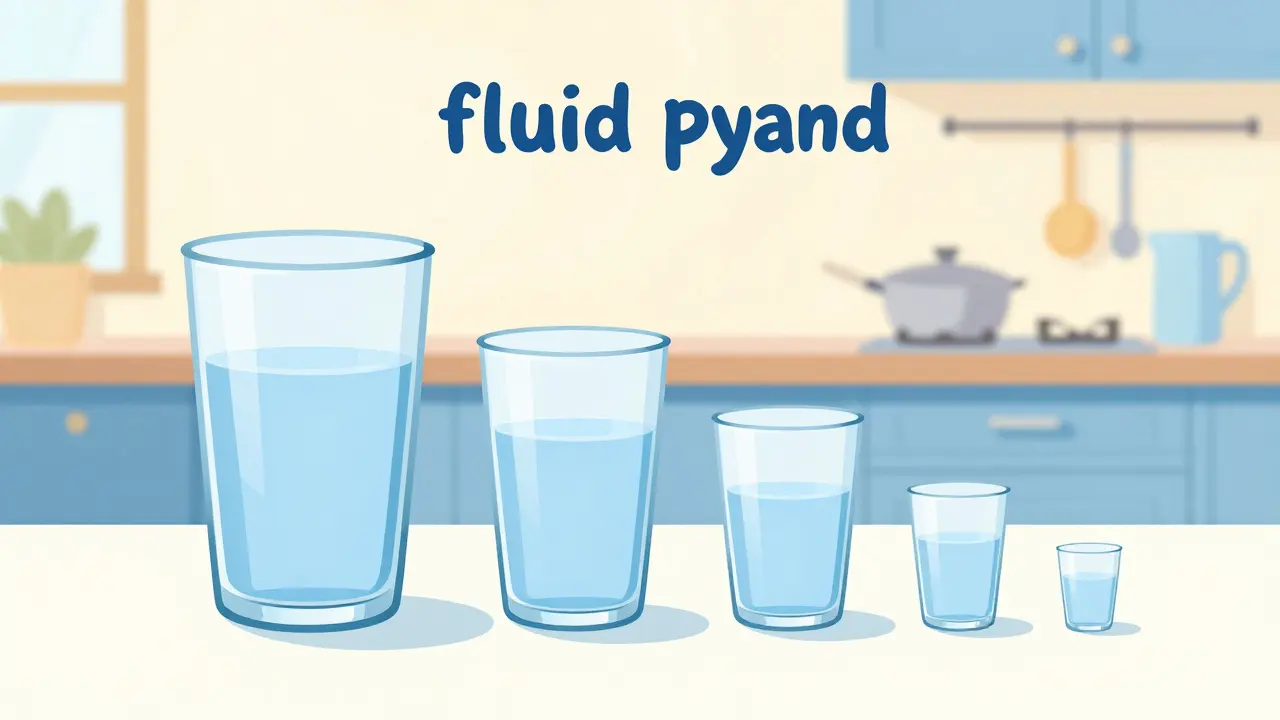 Ilustrace pyramidového schématu pitného režimu pro děti.