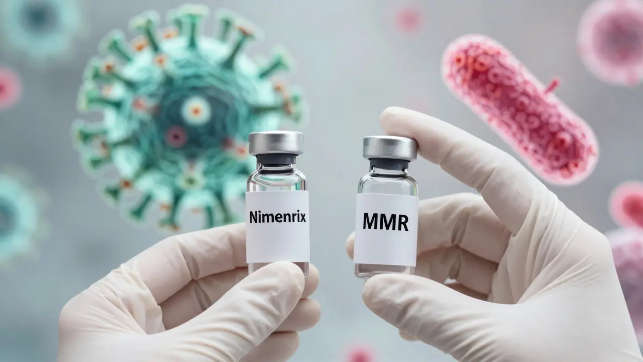 Srovnání vakcín Nimenrix a MMR s mikroskopickými patogeny