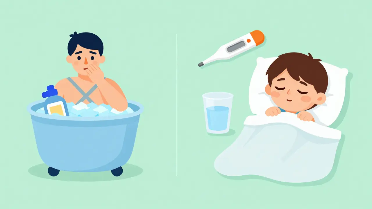 Ilustrace bezpečných metod chlazení oproti nebezpečným mýtům