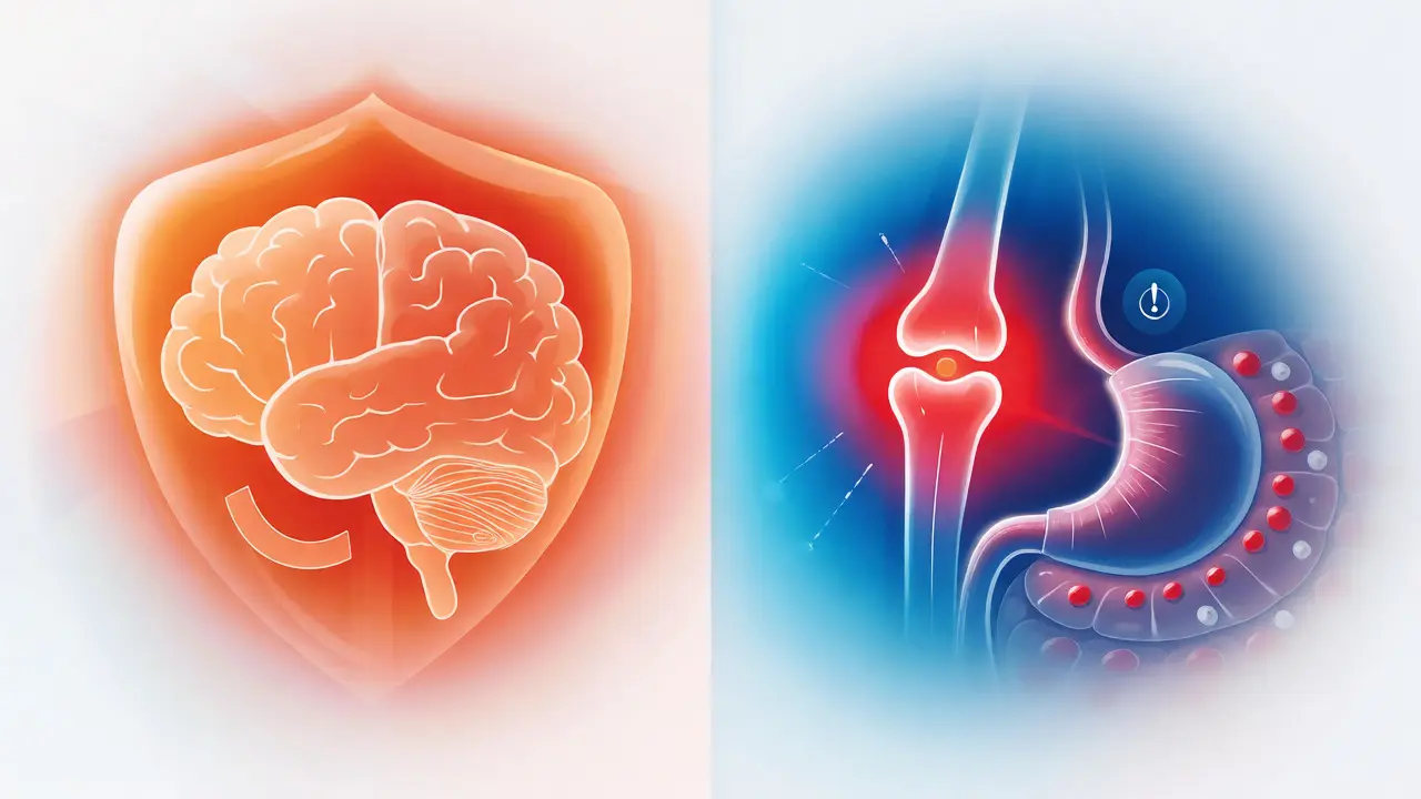 Visual comparison of Paracetamol and Ibuprofen effects