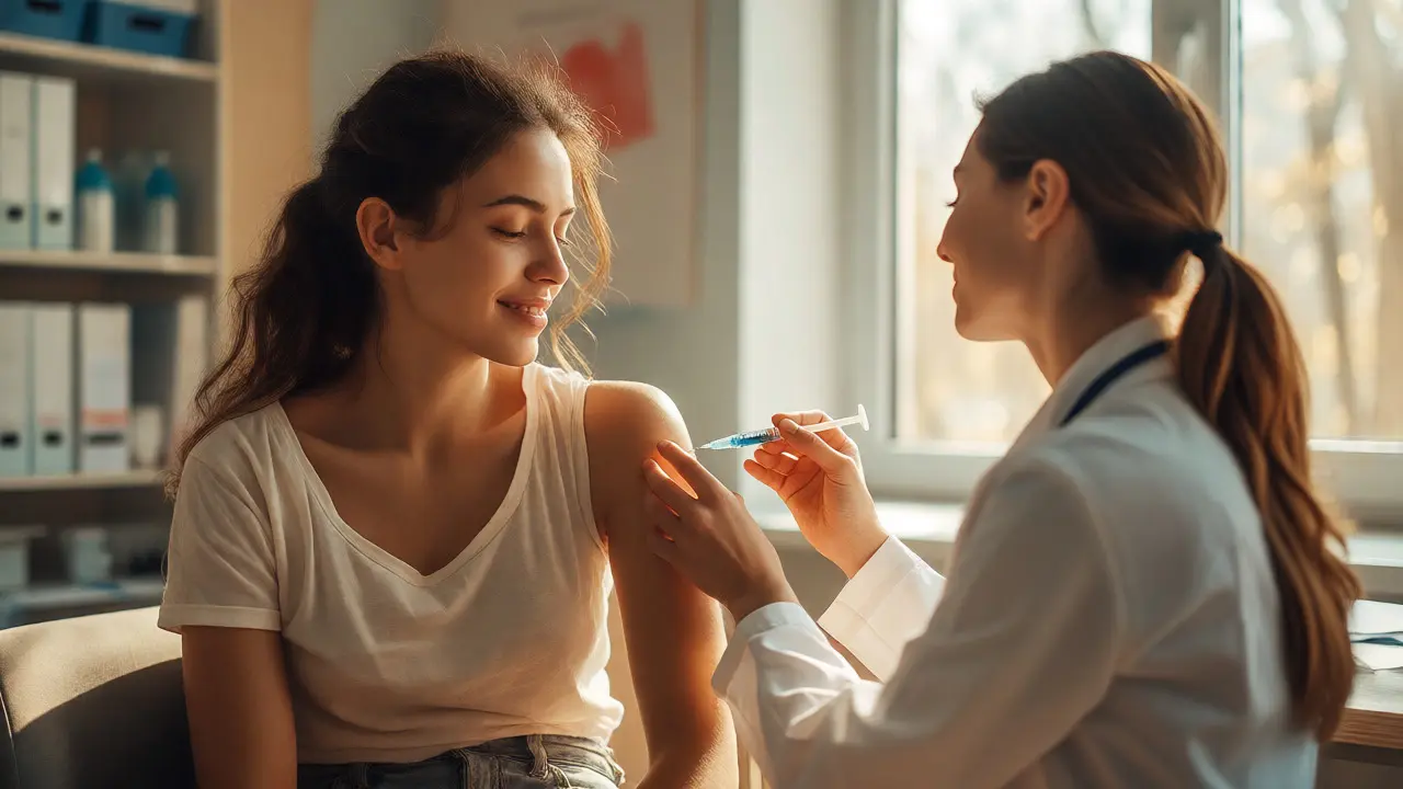 Žena před otěhotněním dostává vakcínu proti zarděnkám